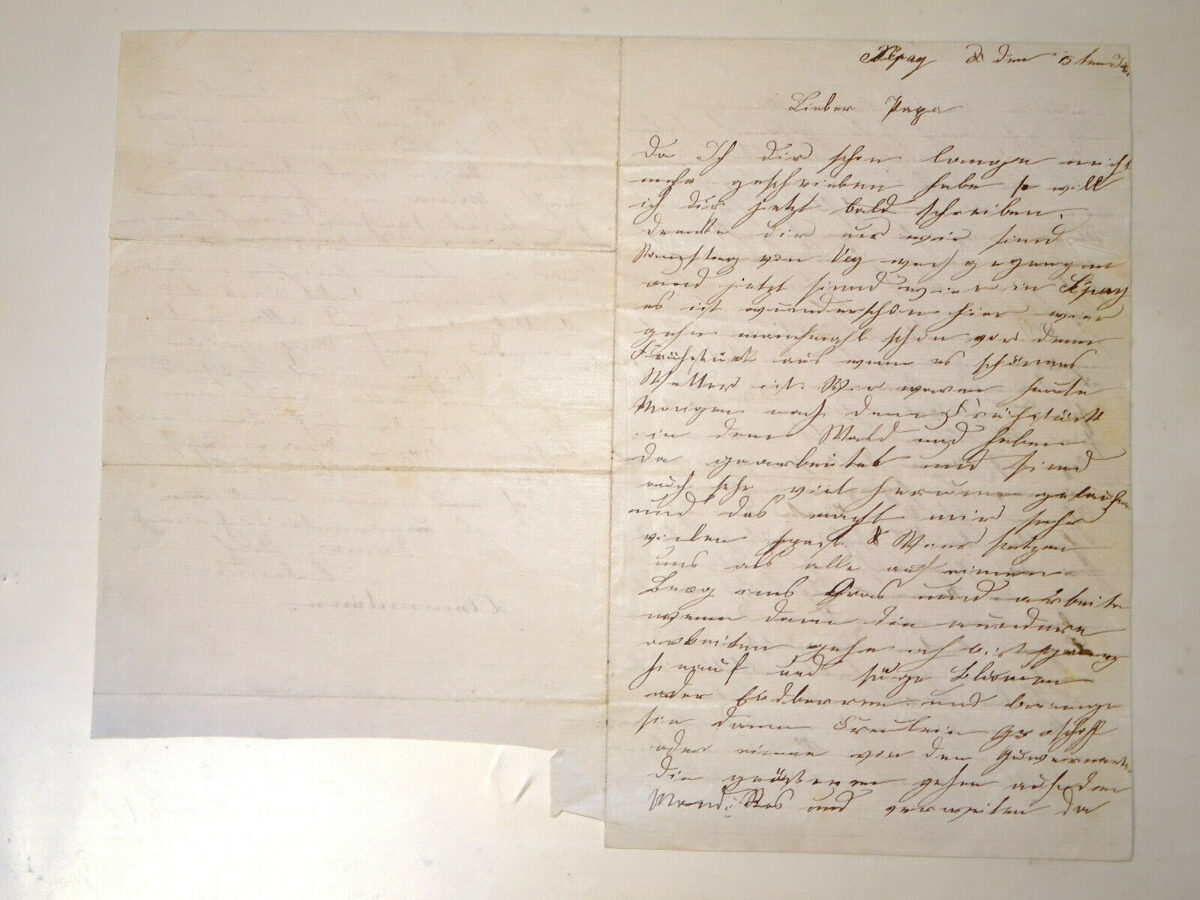 ca. 1850 Dokument Urkunde, Handschrift Adel Graf Hessen Landgraf?