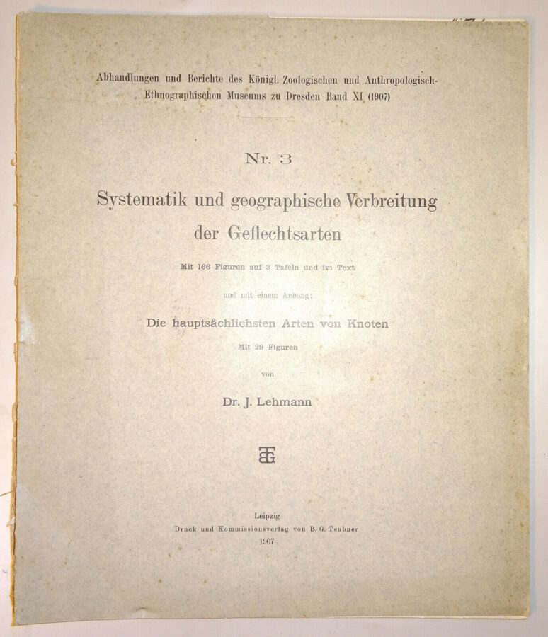 Lehmann: Systematik und geographische Verbreitung der Geflechtsarten 1907