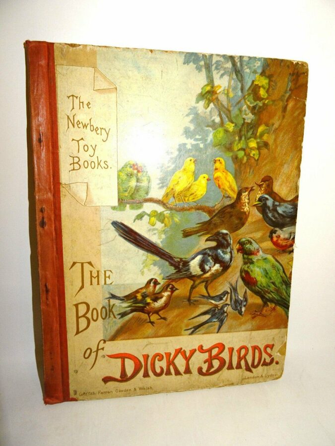 Thomas Archer: The Book of Dicky-Birds. Okeden & Welsh, ca 1890 Antik Kinderbuch