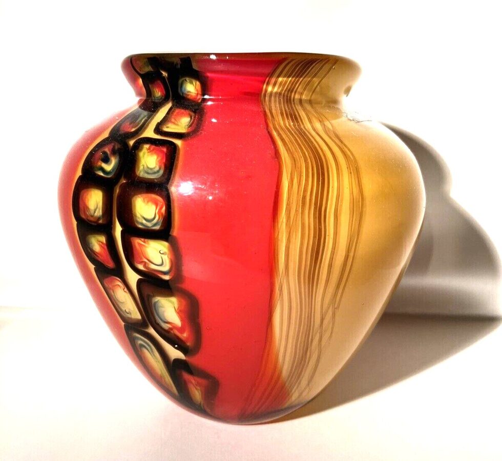 Sandra Rich Limited Edition Design Vase Handarbeit Glas Selten ca:20x20cm 3,8kg