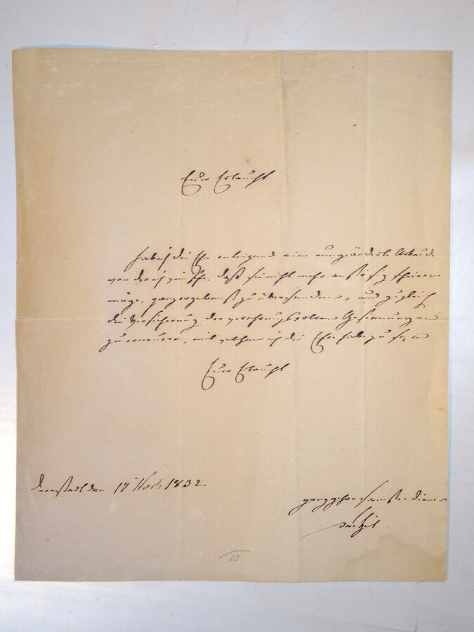 1832 Dokument Urkunde, Landgraf Hessen Adel Handschrift, Wilhelm? Ferdinand?