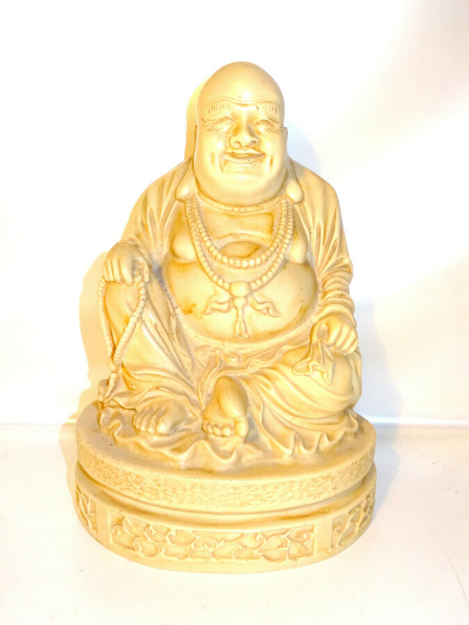Buddha Figur Skulptur Kunststein Vintage 60s 70s Asiatika China Japan 23cm 2,5kg