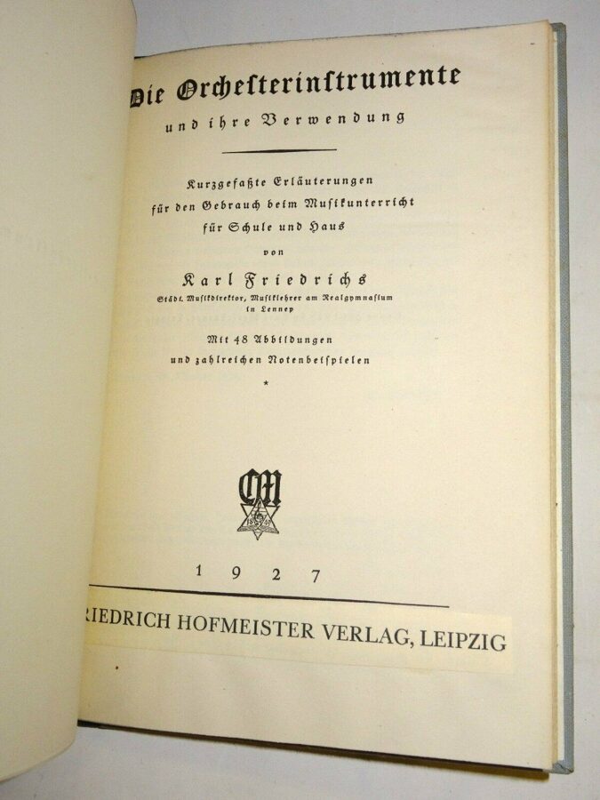 Sammelband: Musik-Instrumenten-Kunde 6 Hefte in einem Buch Dräger Wegner Levy 