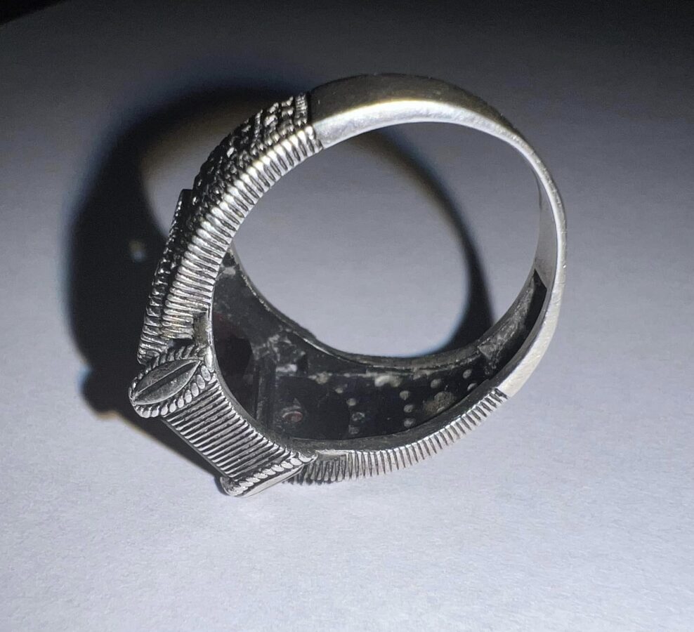 Türkischer Herren-Ring 925 Sterling Silber mit Madeira-Citrin! Handarbeit! ⌀20mm