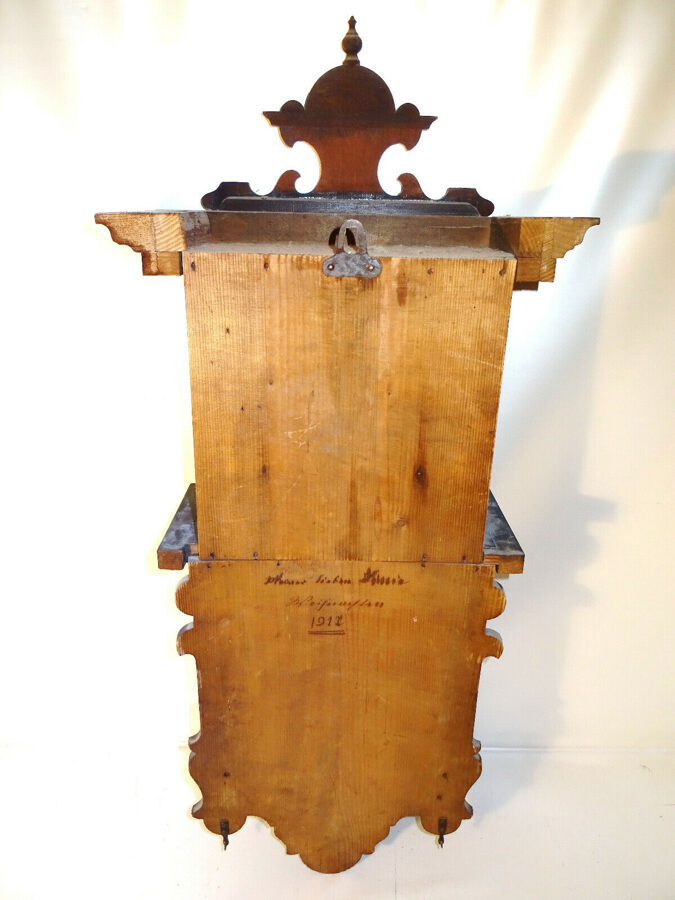 Gründerzeit Historismus Regulator Pendeluhr Wanduhr Uhr Antik Clock Lyra Gong