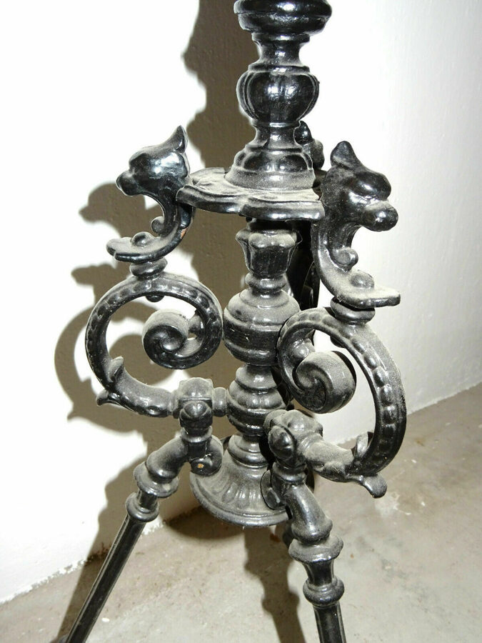 Paul Koch um 1870 Hanau Tisch Beistelltisch Marmor Zimmermann EGZ 77cm selten