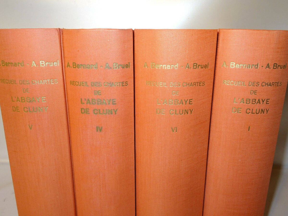 Bruel: RECUEIL DES CHARTES DE L´ABBAYE DE CLUNY, Tome I, IV, V, VI. Nachdruck