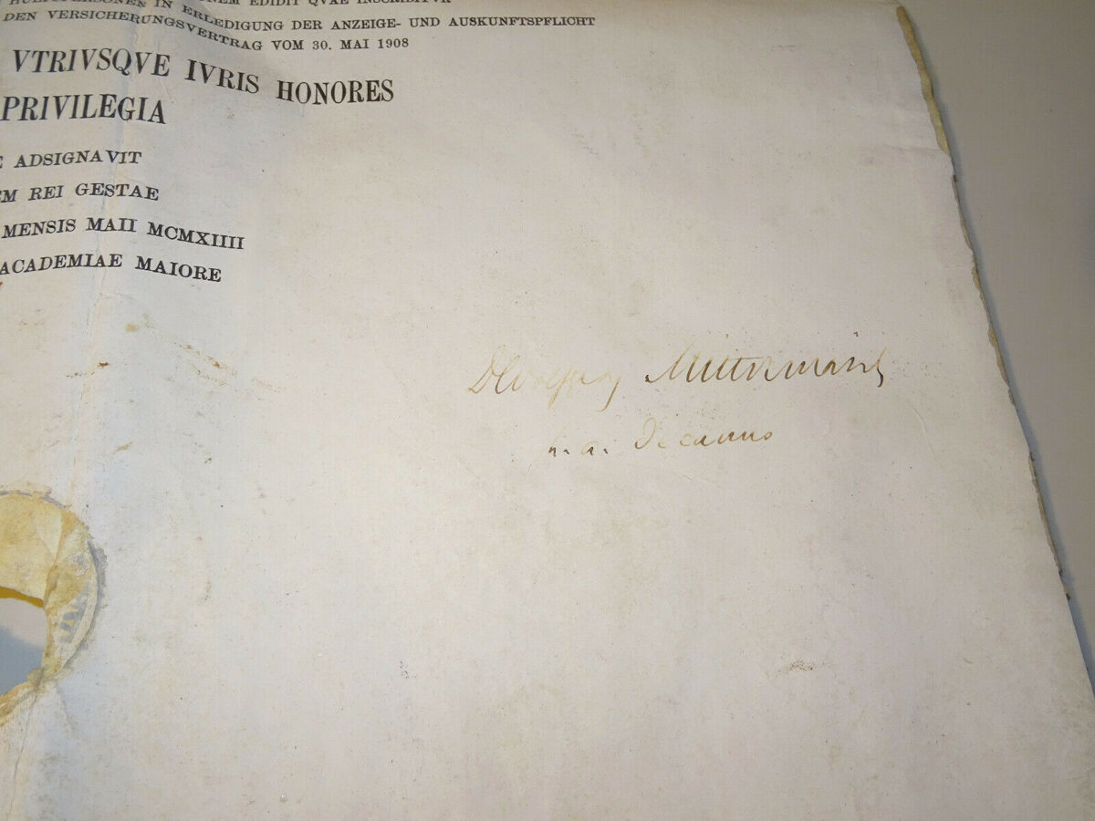 1913 Dokument Urkunde, Ernst Ludwig, Hessen, Samuel Eck, Wolfgang Mittermeier 