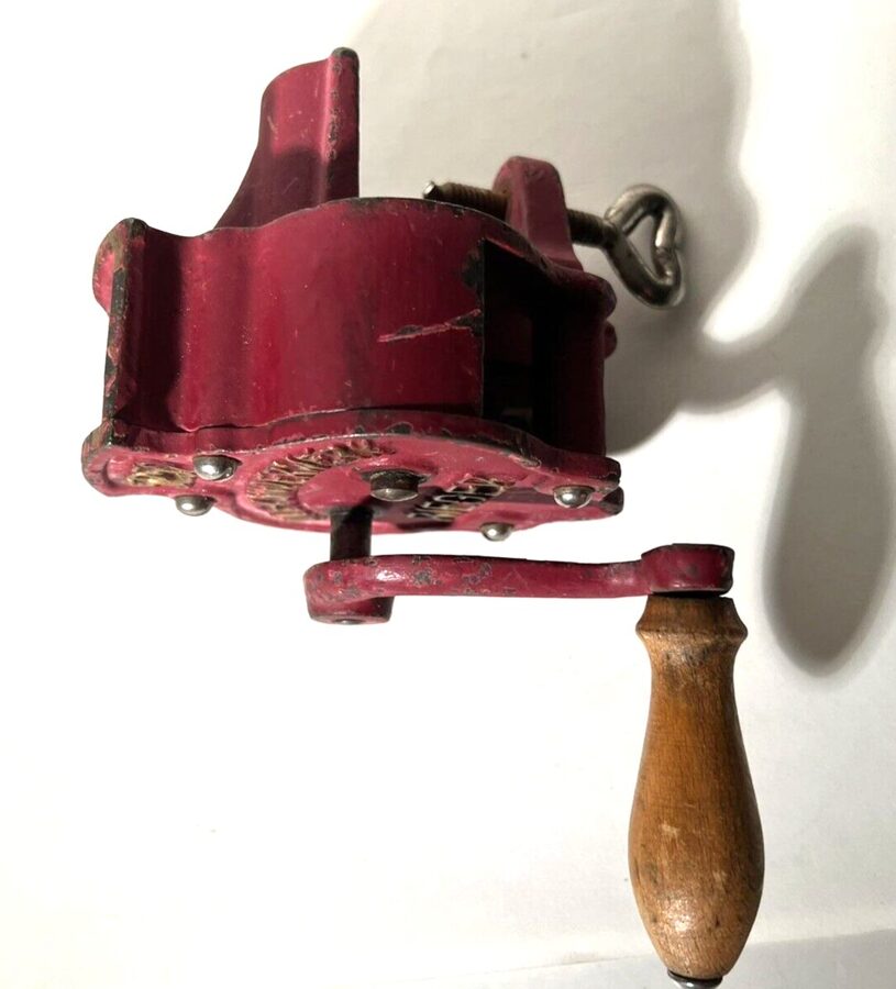 Alexanderwerk Rieger 5252 Bohnenschneider Gusseisen Antik Vintage Rot Schneider