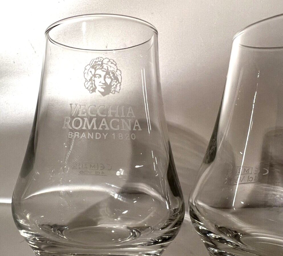  2 x Vecchia Romagna Brandy Glas Gläser Brandyglas Vintage 10,5cm
