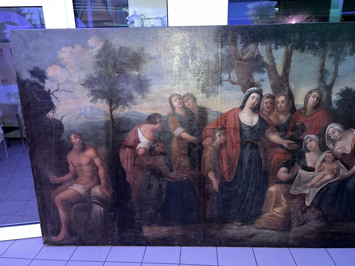 Ölgemälde Leinwand 420x180cm (Moses saved from Water / Moses Rettung aus dem Wasser) Renaissance Gemälde Unikat NUR SELBSTABHOLER