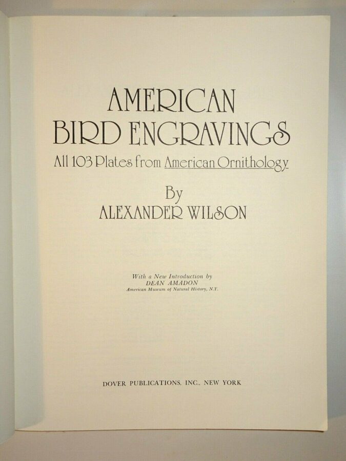 A.Wilson: American Bird Engravings. All 103 Plates. American Ornithology. 1975