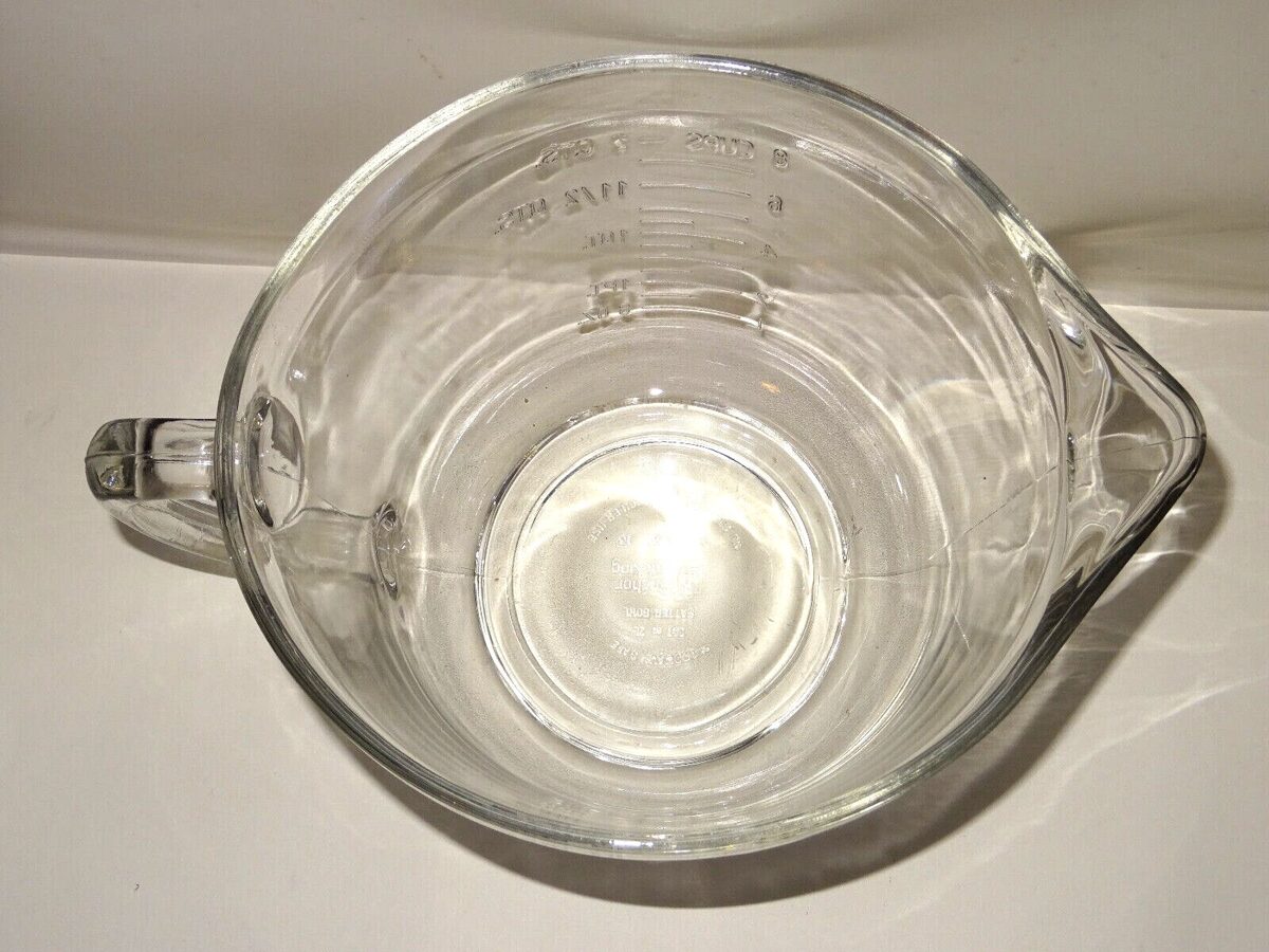 Anchor Hocking USA Messbecher Schüssel Vintage Glas 2 Liter Pint Cup OZ