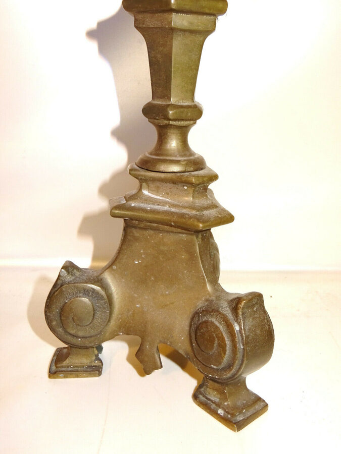 Antiker Kerzenhalter Kerzenständer um 1890 elektrifiziert ohne Kabel H:ca.:44cm