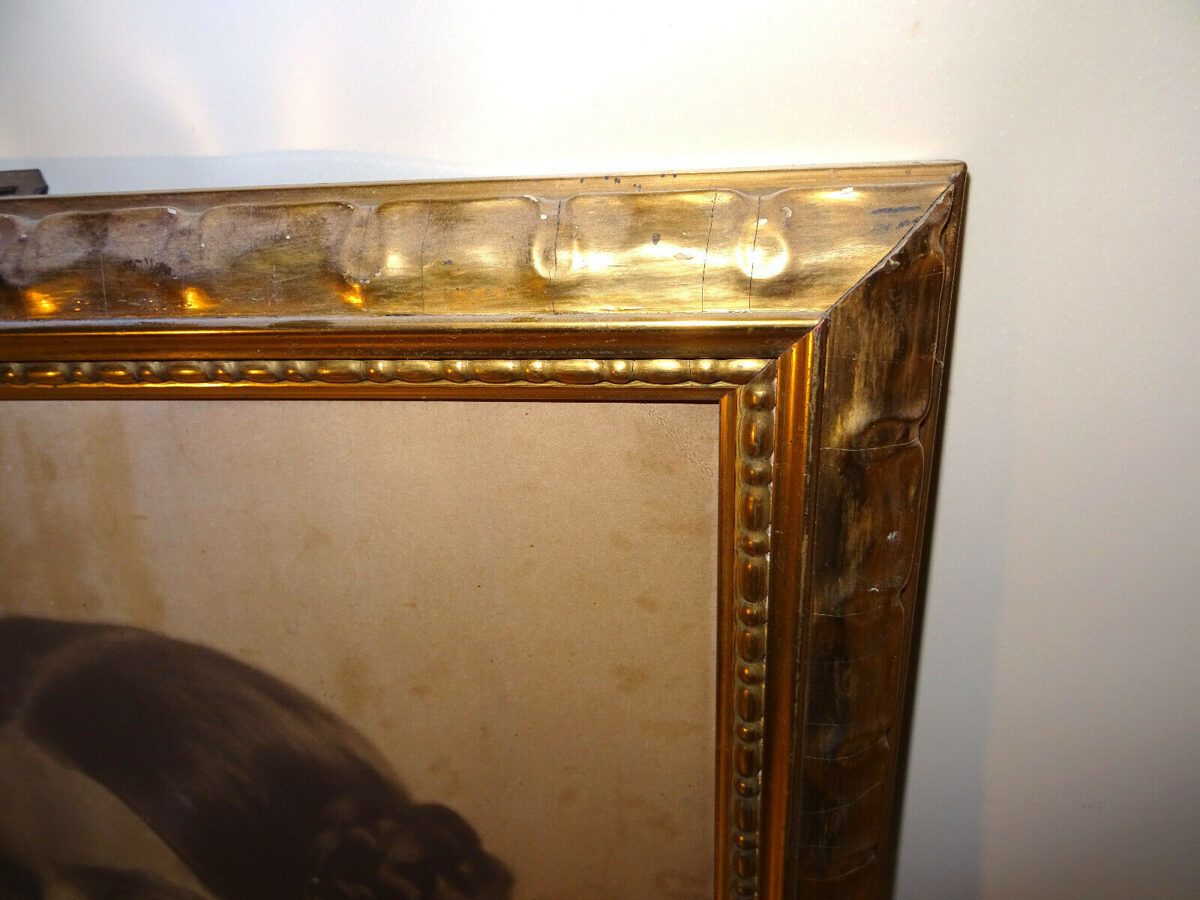 Antiker Bilderrahmen Rahmen für Bilder Fotorahmen Holz Goldfarben Antik 66x51cm