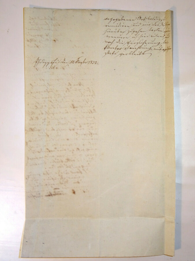 1832 Dokument Urkunde, Handschrift Adel Graf Hessen Landgraf? Isenburg?