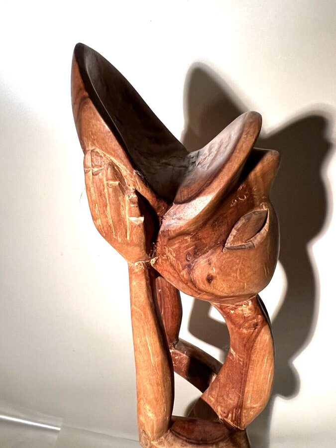 Afrikanische Figur Holz Schnitzerei Afrika Figure Wood 49cm.