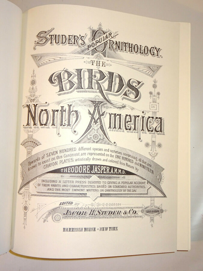 Studer´s Popular Ornithology. The Birds of North America. Reprint 1977