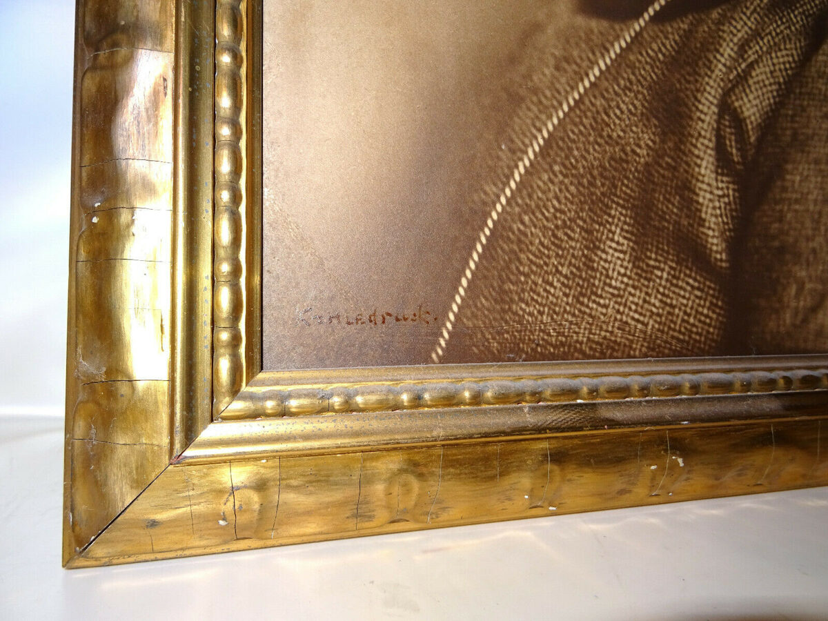 Antiker Bilderrahmen Rahmen für Bilder Fotorahmen Holz Goldfarben Antik 66x51cm
