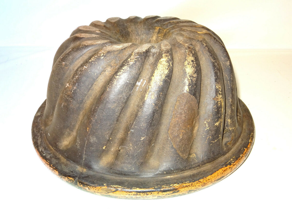 Guglhupf Antike Backform Kuchenform Biedermeier Keramik/Ton Antik Hafnerware 