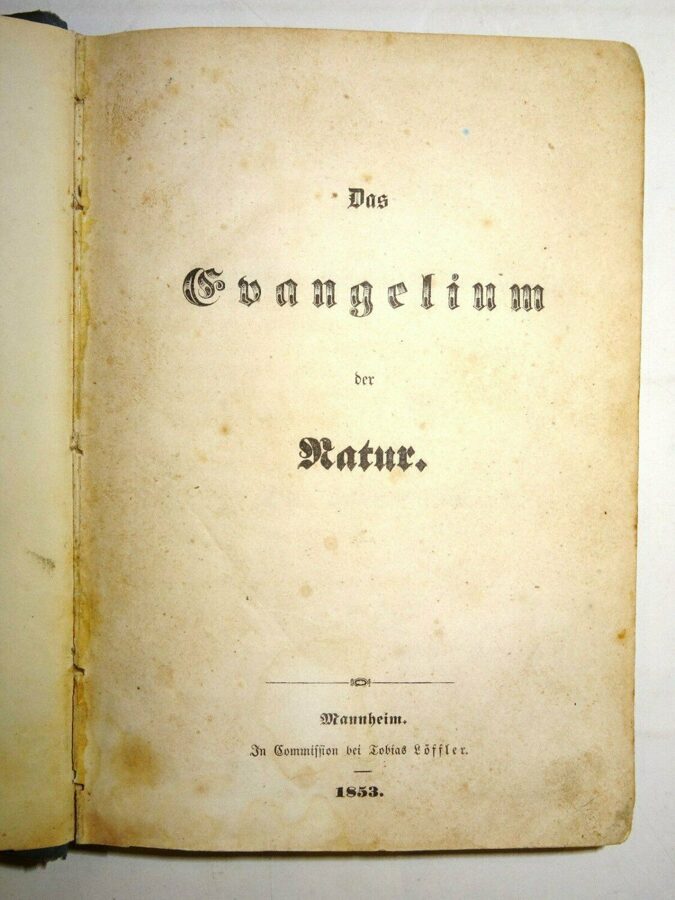 Das Evangelium der Natur. 2 Bände in einem Buch. Löffler 1853