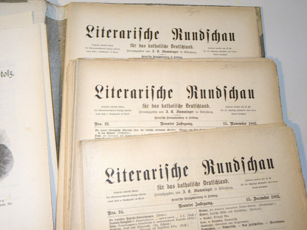 Stamminger: Literarische Rundschau für das katholische Deutschland Nr.13-24 1883