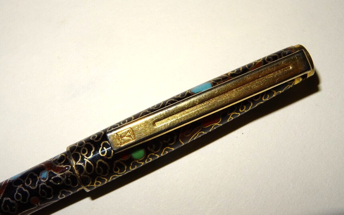 Cloisonne Kugelschreiber Vintage Einlegearbeit Ball Point Pen