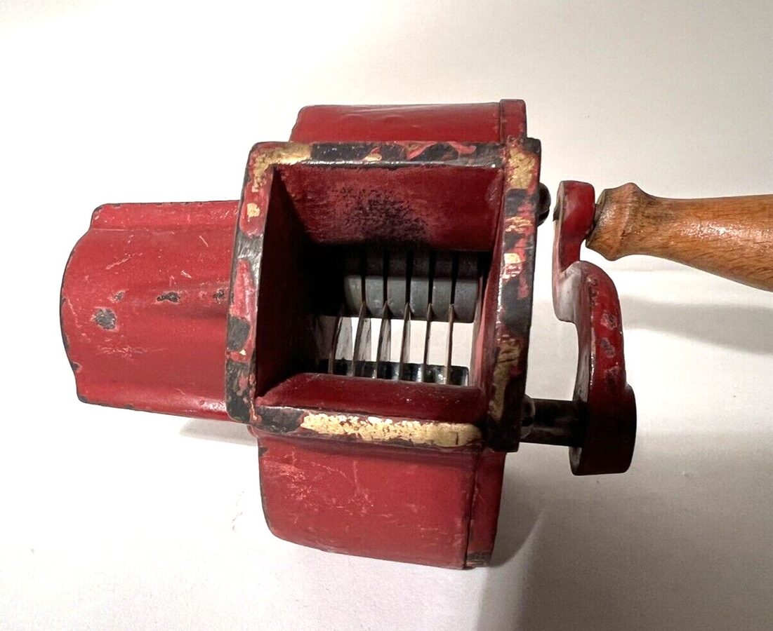 Alexanderwerk Rieger 5252 Bohnenschneider Gusseisen Antik Vintage Rot Schneider