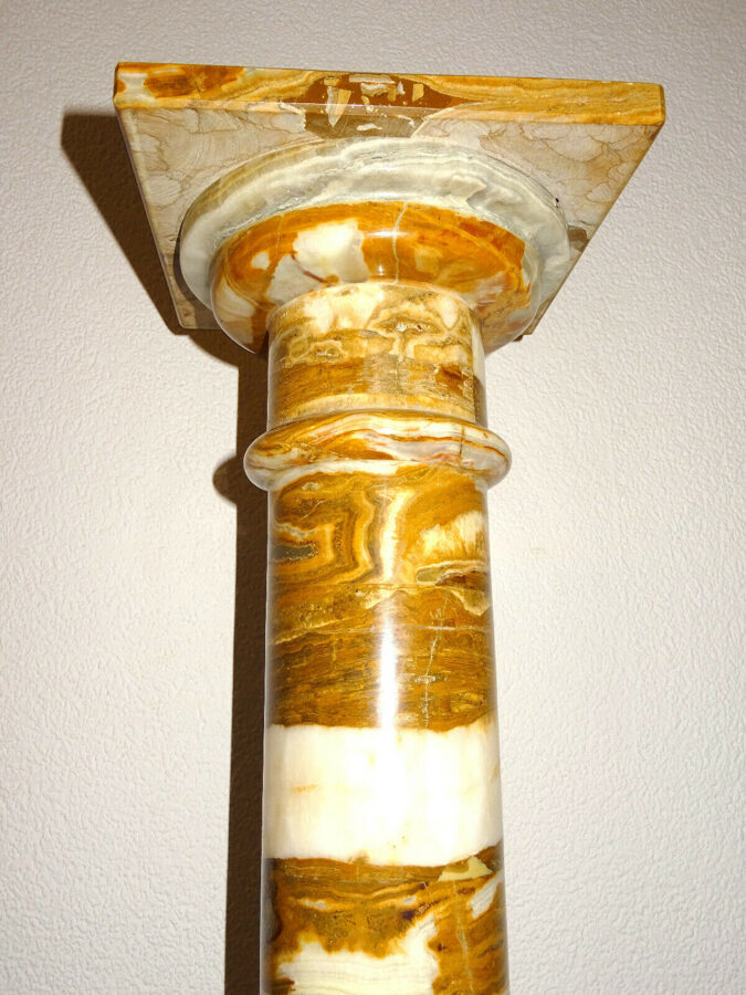 Exclusive Marmorsäule Säule Podest Podium röt/braun Höhe: 92cm Vintage Antik (Selbstabholer)