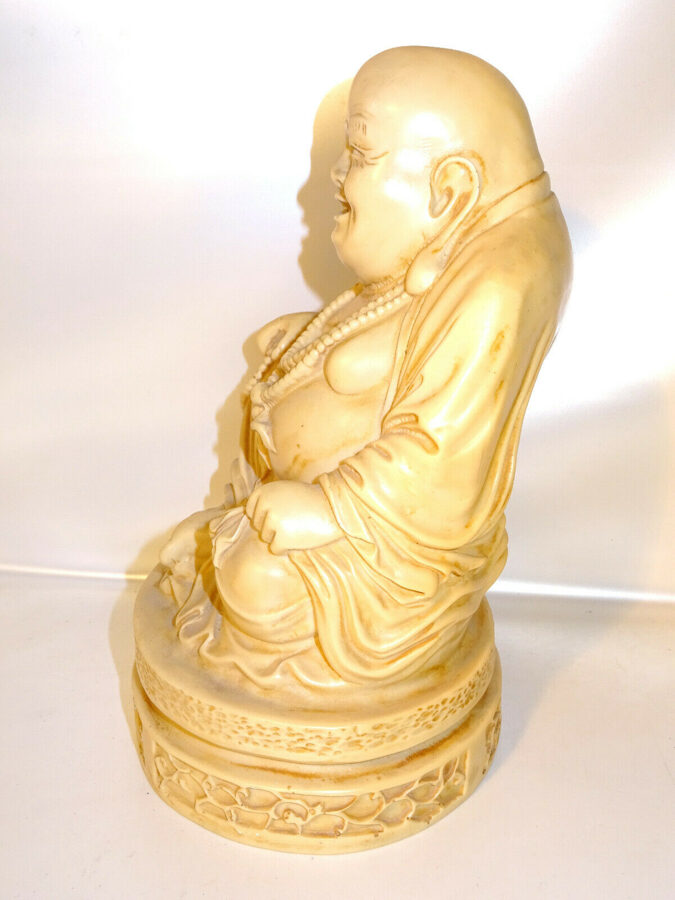 Buddha Figur Skulptur Kunststein Vintage 60s 70s Asiatika China Japan 23cm 2,5kg