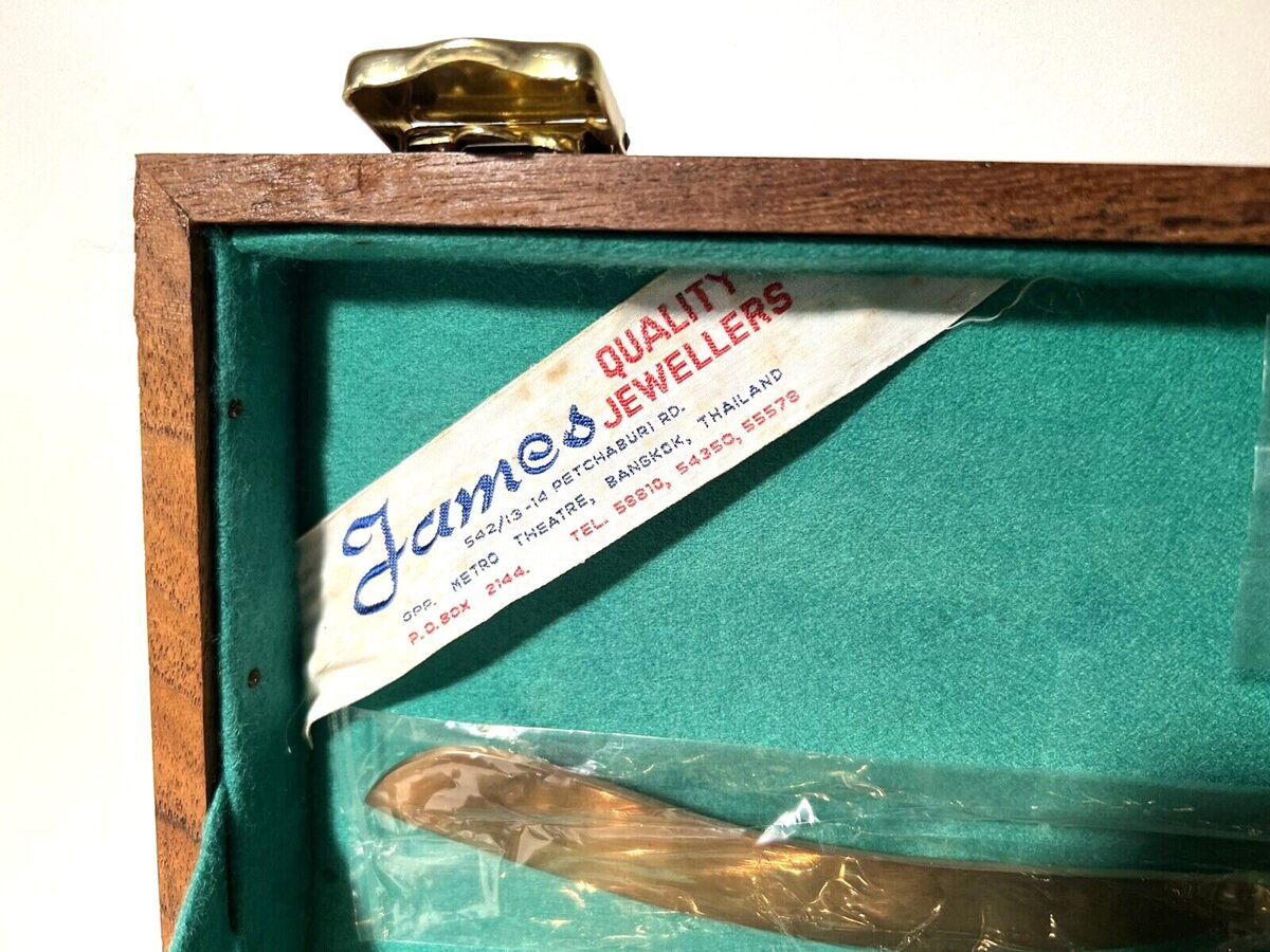 James Jewellers Thailand Besteck Nickel-Bronze Koffer Bambus-Optik Bamboo 19tlg