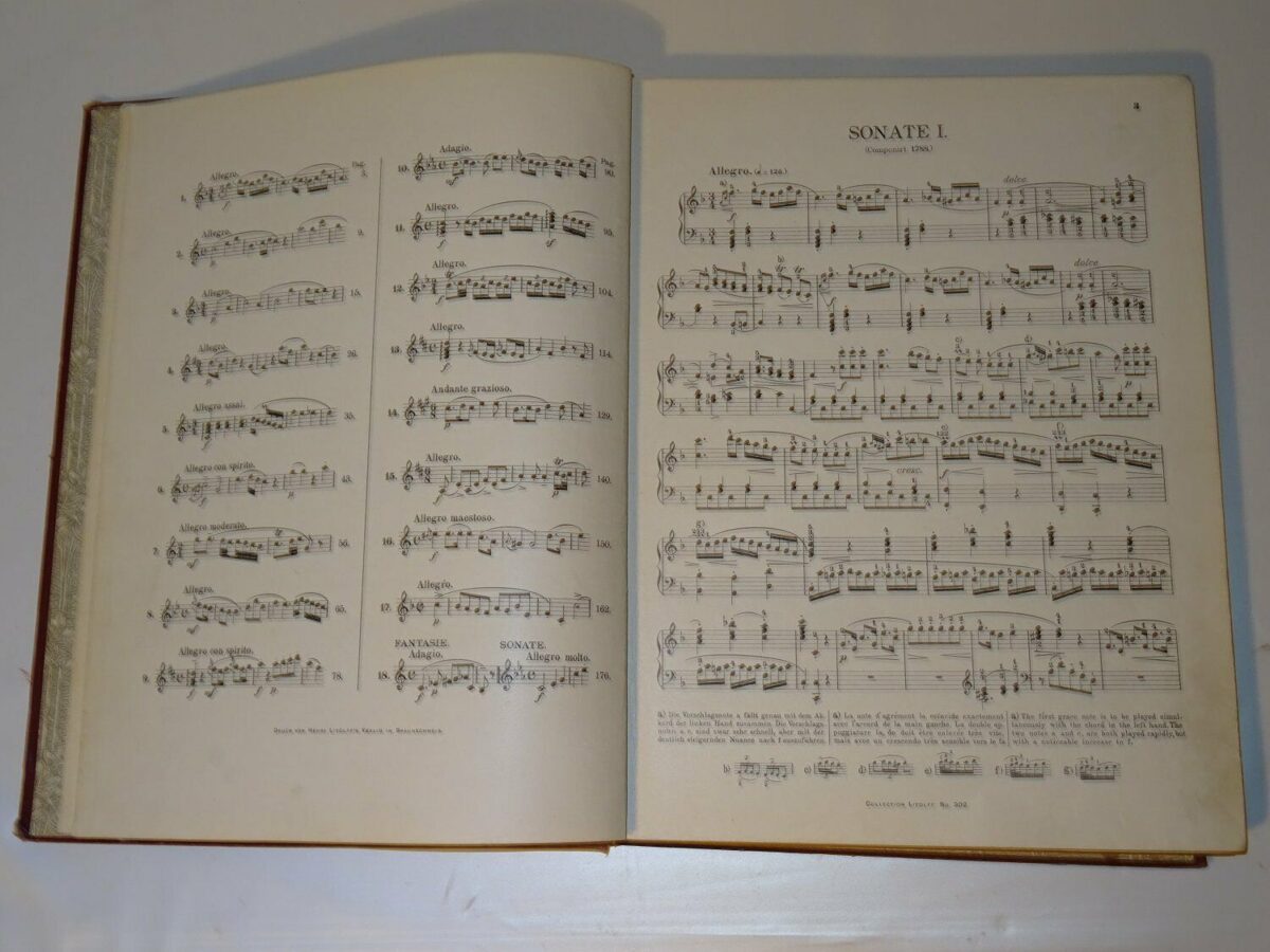 Conrad Kühner: Collection Litolff. Sonaten für Pianoforte von W.A.Mozart ca 1890