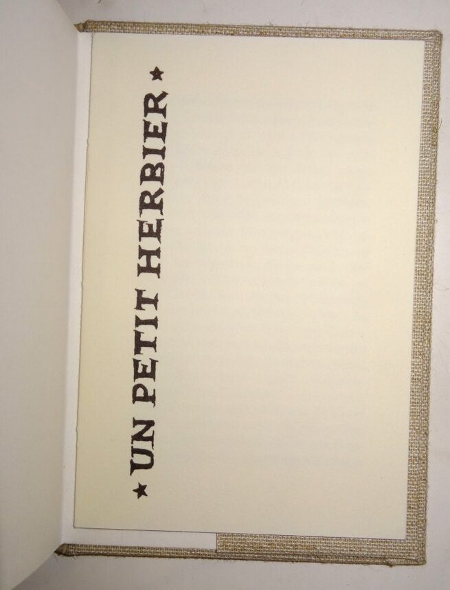 Johnny Friedlaender: UN PETIT HERBIER Galerie Peerlings 1980 SIGNIERT SIGNED