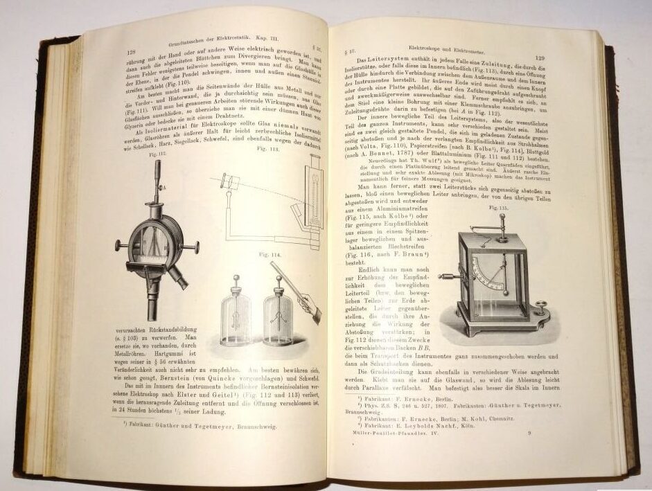Müller-Pouillets Lehrbuch der Physik und Meteorologie. 4.Band 1.Abteilung 1909