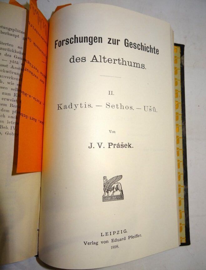 Hüsing: Beiträge zur Kyros-Sage / Prasek: Forschungen zur Geschichte Alterthums