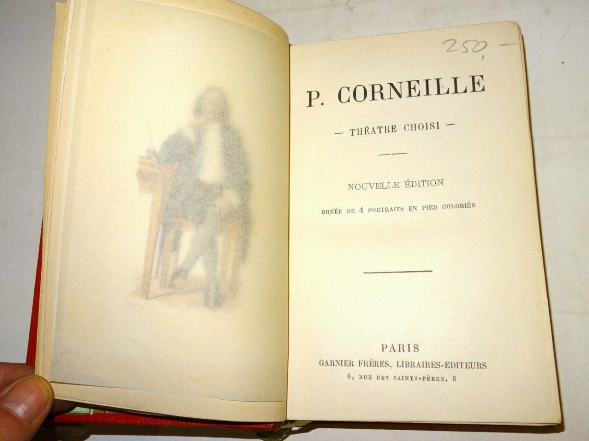 P. Corneille Theatre Choisi Nouvelle Edition Ornee de 4 Portraits en pied color