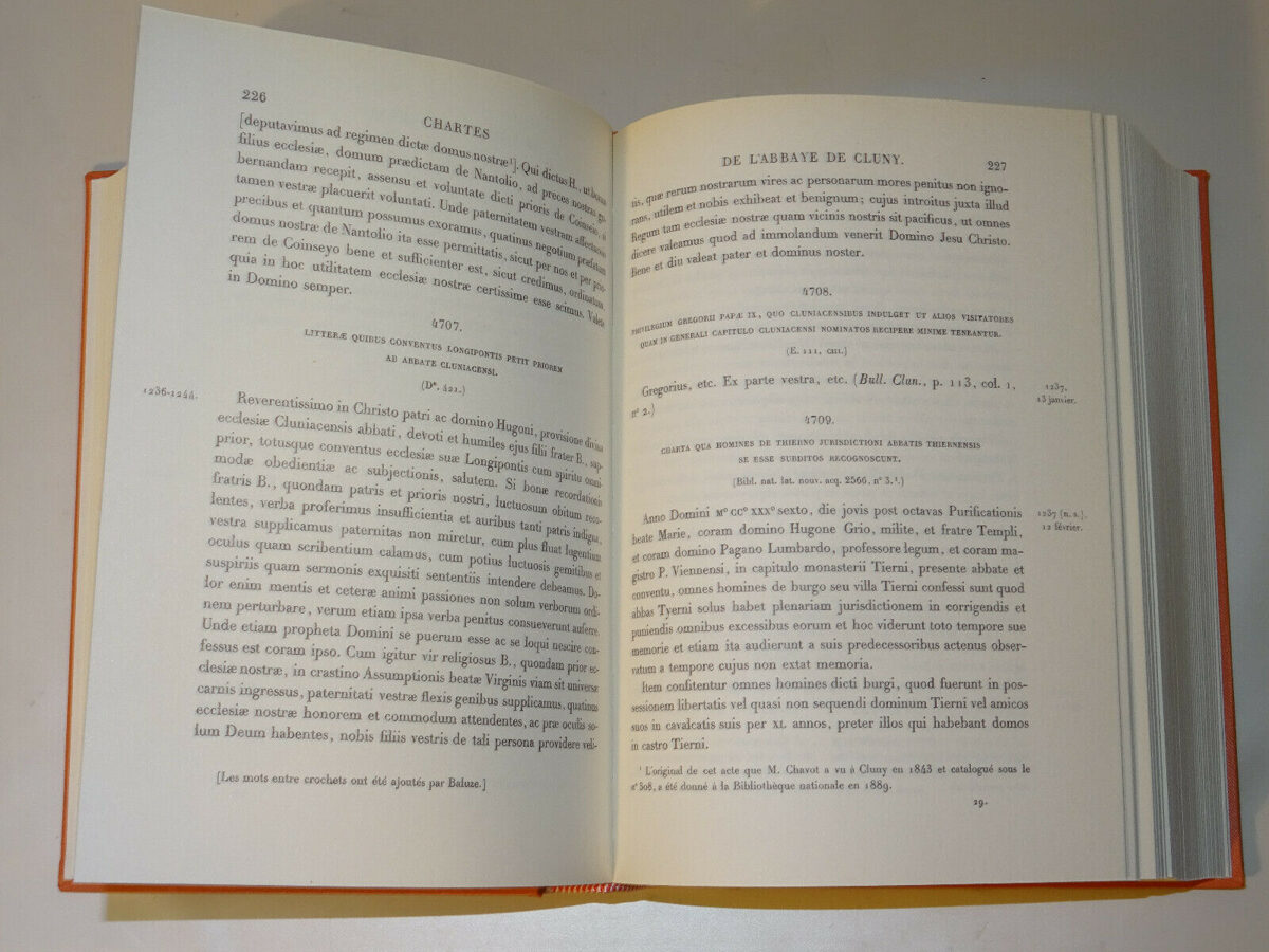 Bruel: RECUEIL DES CHARTES DE L´ABBAYE DE CLUNY, Tome VI. Nachdruck 1903-1974