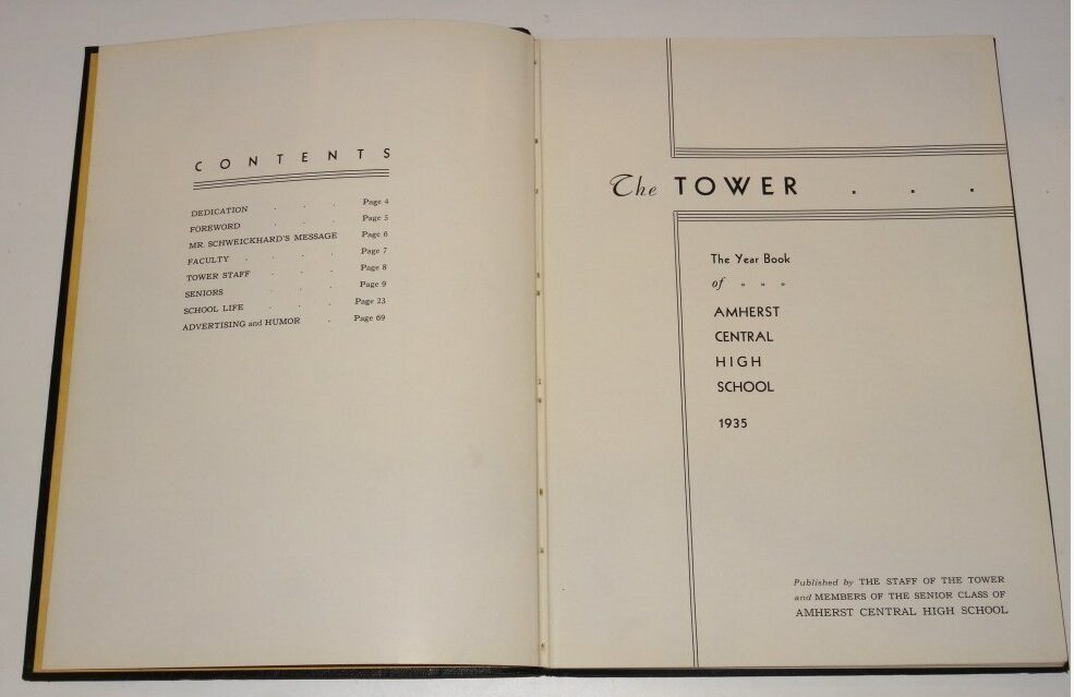 Ye Tower. The Year Book of Amherst Central High School 1934 1935 1936