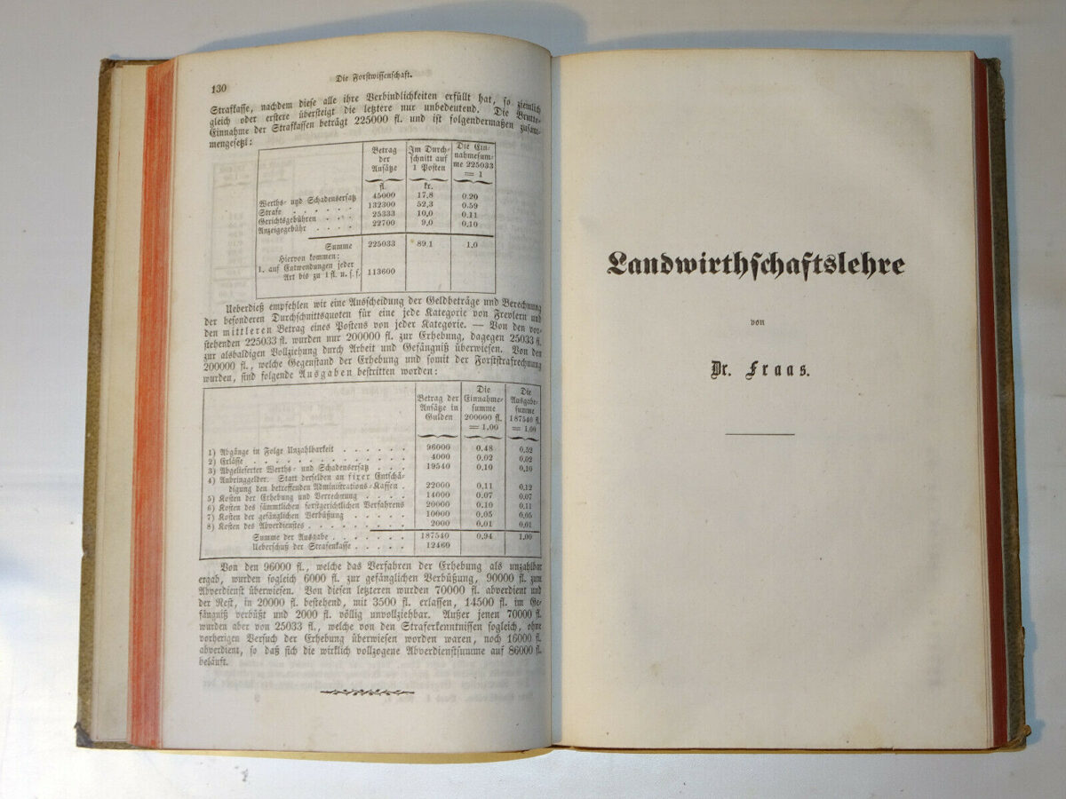 Wedekind: Forstwissenschaft & Fraas: Landwirthschaftslehre in 1 Buch 1847