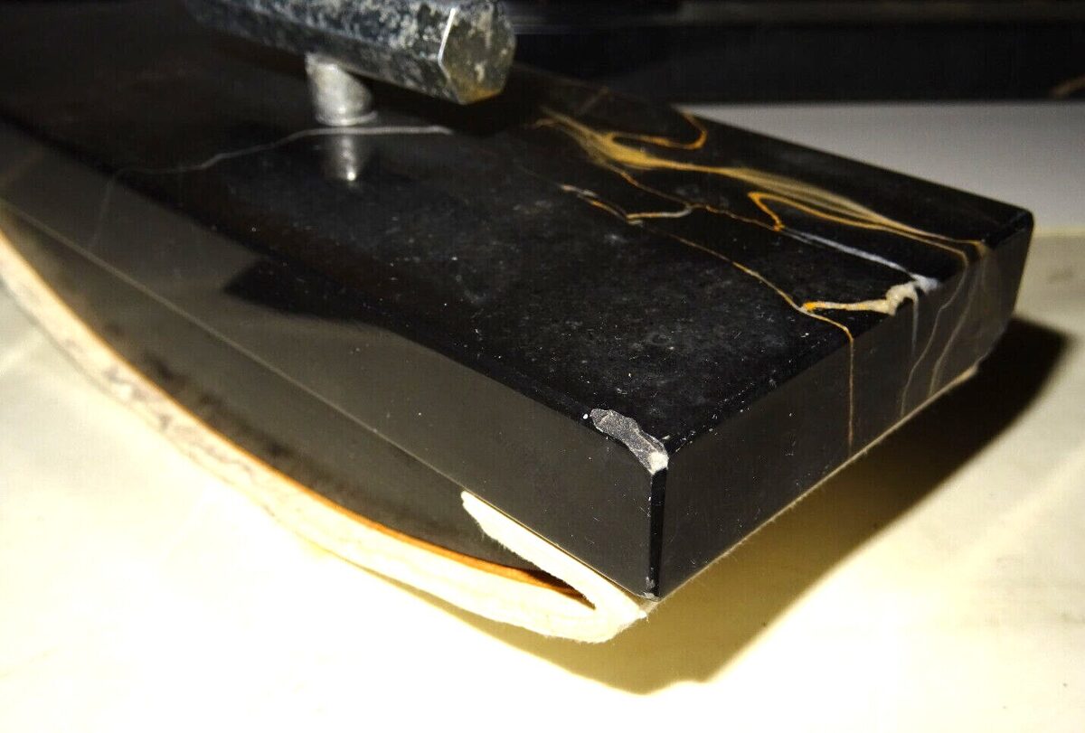 Art Deco Schreibtischgarnitur Marmor Schwarz Briefhalter Tintenfass Schreibtisch