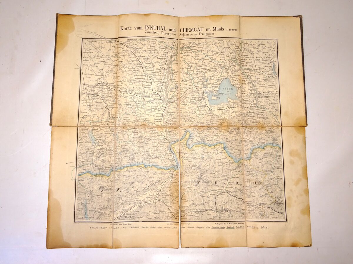 Gustav Glas: Karte vom Innthal und Chiemgau. Mey u. Widmayer um 1870