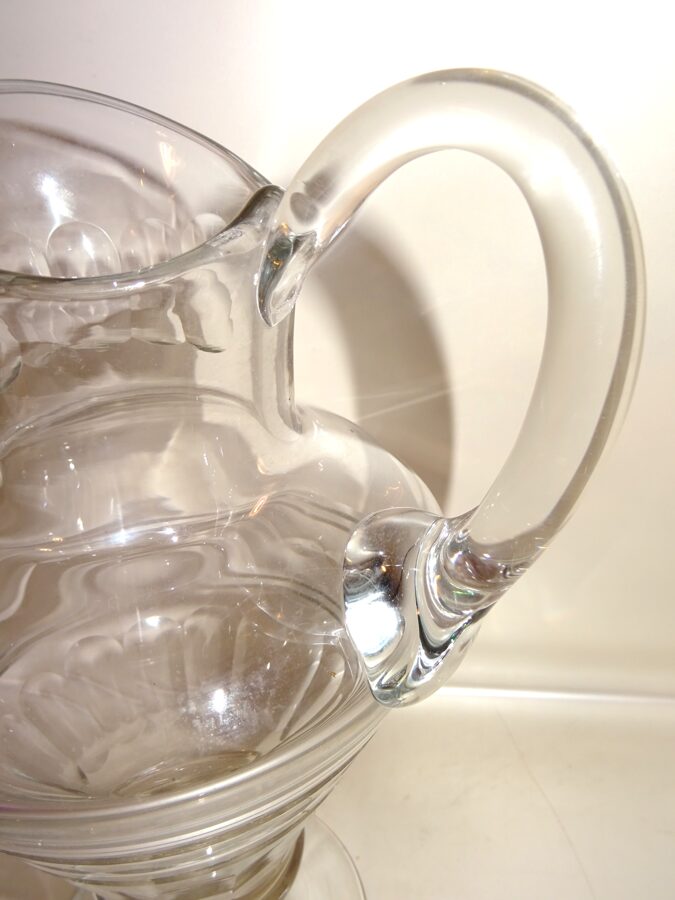 Antiker Biedermeier Historismus Glaskrug Krug Glas geschliffen 27cm Top-Zustand