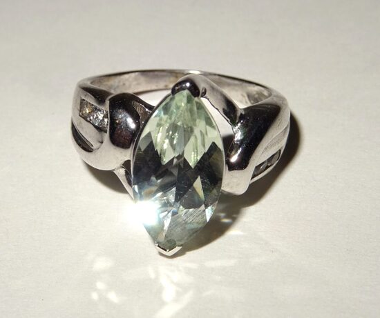 925 Silberring Sterling Silber Ring mit Zirkonia Silver ⌀17mm 5,8g gebraucht