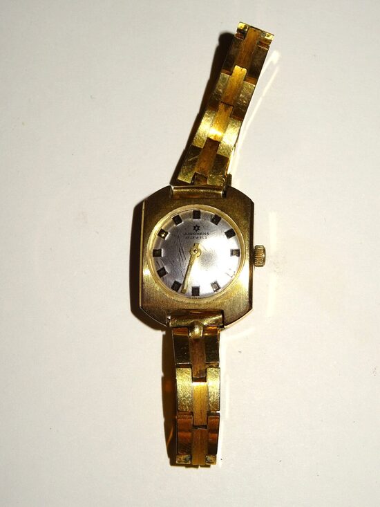 Junghans 17 Jewels Damen Armbanduhr Handaufzug Uhr Vintage vergoldet