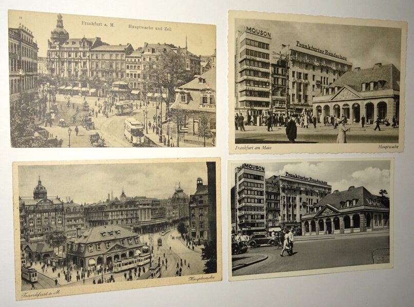 4xAk Postkarte Frankfurt a.M. Ansichtskarte antik Hauptwache