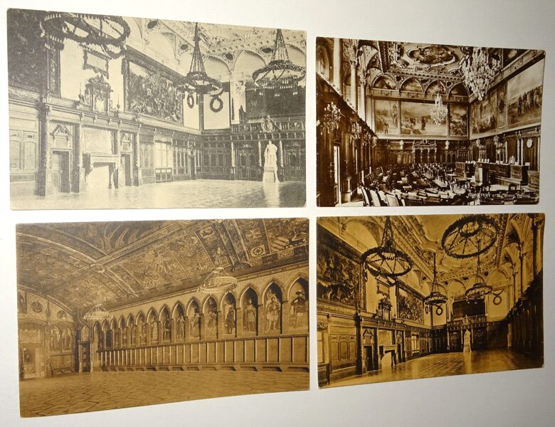 4xAk Postkarte Frankfurt a.M. Ansichtskarte antik Festsaal Kaisersaal Bürgersaal