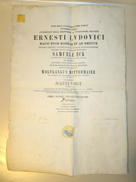 1913 Dokument Urkunde, Ernst Ludwig, Hessen, Samuel Eck, Wolfgang Mittermeier 