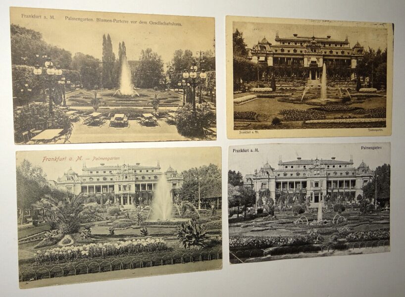 4xAk Postkarte Frankfurt a.M. Ansichtskarte antik Palmengarten