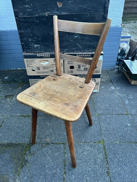 Original Tübinger Stuhl Prof. Adolf Gustav Schneck 30er J. Vintage Holz Chair