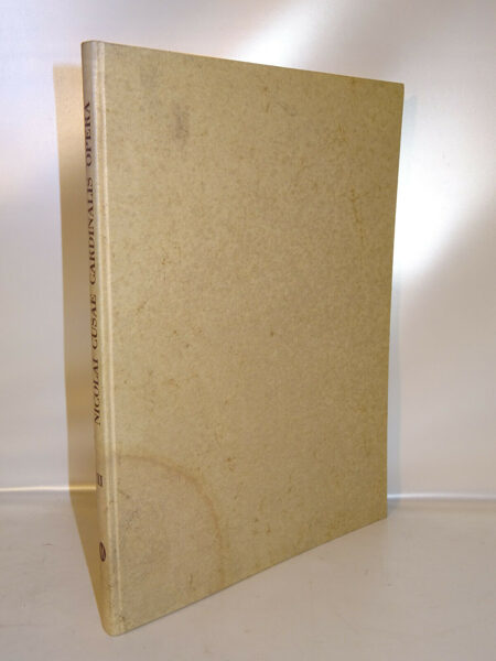 Nicolai Cusae: CARDINALIS OPERA III. PARISIIS 1514 Unveränderter Nachdruck 1962